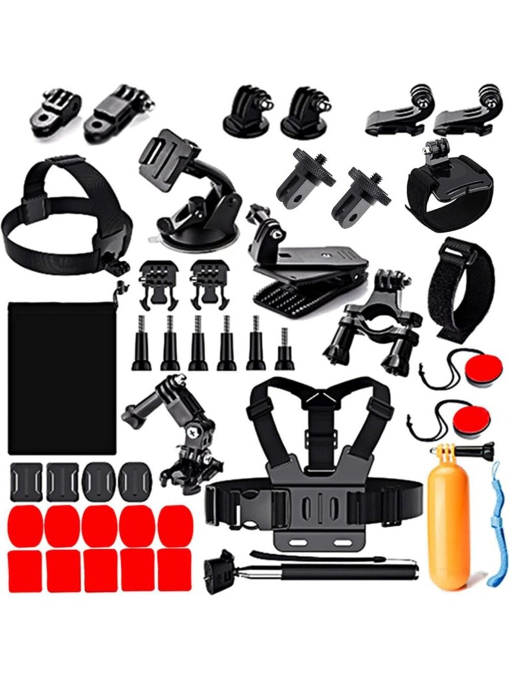 44-in-1 Action Camera Accessory Kit for Insta360 & GoPro - Versatile Gear Bundle